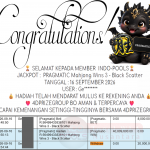INDO-POOLS JACKPOT PRAGMATIC ” Mahjong Wins 3 – Black Scatter ” Rp 20,000,000,- LUNAS