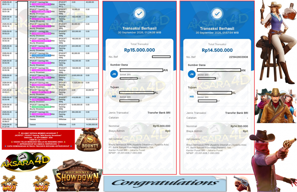 AKSARA4D JACKPOT PGSOFT “Wild Bounty Showdown ” Rp29.500.000,- LUNAS