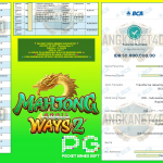 ANGKANET4D JACKPOT PG SOFT  ”Mahjong Ways 2” Rp100.000.000,- LUNAS