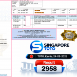 SHIO88 JACKPOT SINGAPORE 4D (SELASA & JUMAT OFF) “2958”‎‏‏‎ Rp12.000.000,- LUNAS