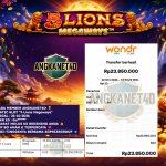 ANGKANET4D JACKPOT PRAGMATIC SLOT “5 Lions Megaways” Rp 23.850.000,- LUNAS