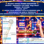BINTANG4DP JACKPOT PRAGMATIC LIVE GAME “Mega Wheel” ‎‏‏‎Rp 25.000.000,- LUNAS