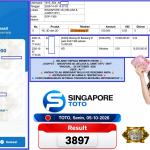 SHIO88 JACKPOT SINGAPORE 4D (SELASA & JUMAT OFF) “3897”‎‏‏‎ Rp15.000.000,- LUNAS