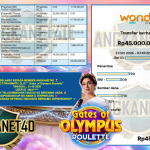 ANGKANET4D JACKPOT PRAGMATIC SLOT ”Gates of Olympus Roulette” Rp 45.000.000,- LUNAS