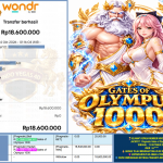 INDOVEGAS4D JACKPOT PRAGMATIC “Gates of Olympus 1000 ” Rp.18.600.000,-LUNAS